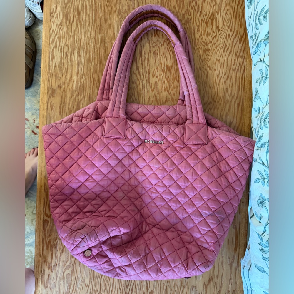 MZ Wallace Quilted Pink Tote Bag